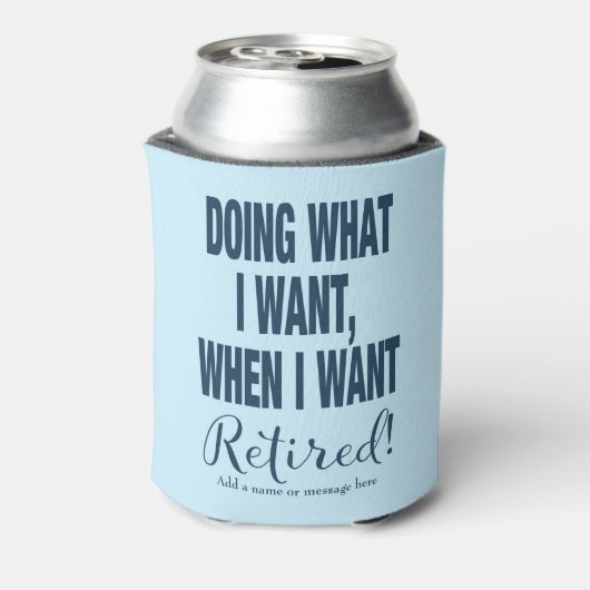 Pensionering doet wat ik wil van de marine blikjeskoeler (Blikje Achterkant)