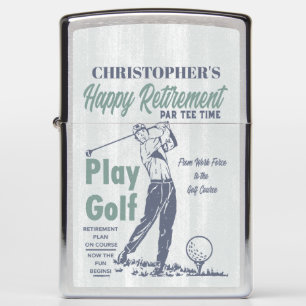 Pensionering Funny Retro Golf Monogrammed