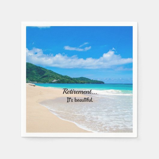 Pensionering...Het is prachtig Servet (Voorkant)