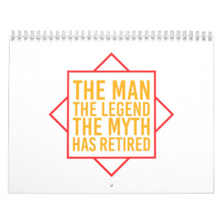 Pensionering Het Man De Mam De Legende is met pens Kalender