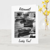 PENSIONERING KAART GEVULD MET GOEDE WENSEN/ROEIBOT (Gele Bloem)