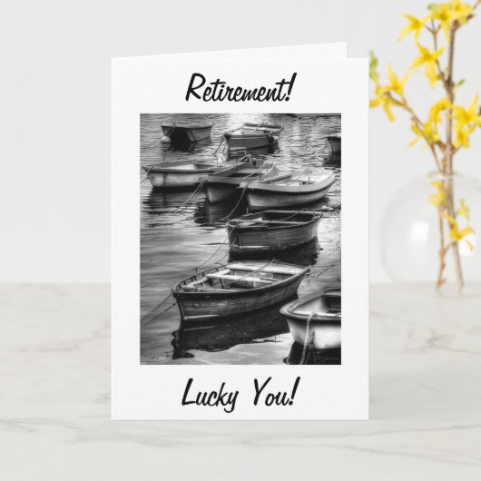 PENSIONERING KAART GEVULD MET GOEDE WENSEN/ROEIBOT (Gele Bloem)