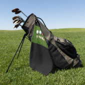 Pensionering met golfbal op de groene Golfhanddoek (Groen)