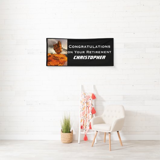 Pensionering, naam, Balanced Rock Jumbo Spandoek (Insitu)