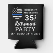 Pensionering politie 10-7 Personaliseren wetshandh Blikjeskoeler (Voorkant)