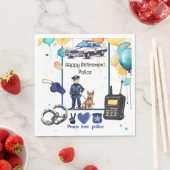 Pensionering politie servet (Insitu)