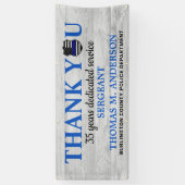 Pensionering politieagent Dank je banner (Verticaal)