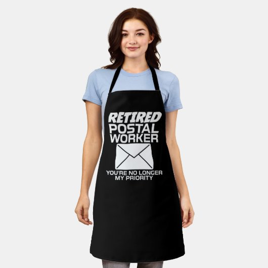 Pensionering postdienstregeling in ruste Postdiens Schort (Gedragen)