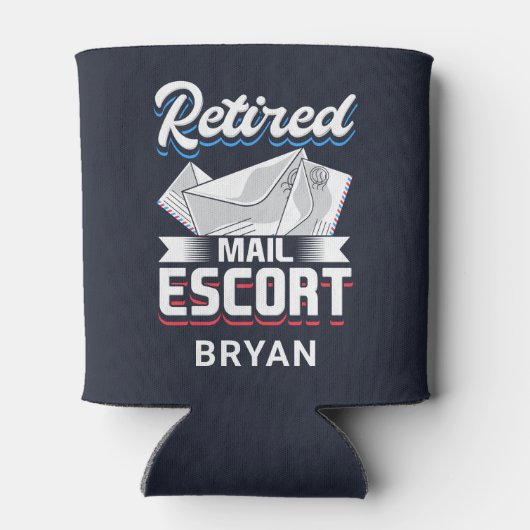 Pensionering postpersoneel Funny Remoe Mailman Gag Blikjeskoeler (Achterkant)