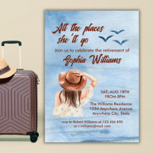 Pensionering Reizen Alle plaatsen Vrouw waterverf