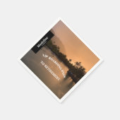 Pensionering Sunset Boarding Pass Bestemming Servet (Hoek)