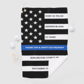 Pensionering van de politie - Aangepersonaliseerd  Golfhanddoek (Insitu)