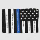 Pensionering van de politie - Aangepersonaliseerd  Golfhanddoek (Horizontaal)