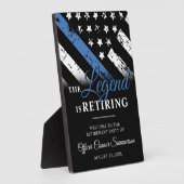 Pensionering van de politie in het kader van de bl fotoplaat (Zijkant)