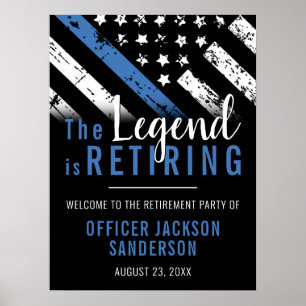 Pensionering van de politie in het kader van de bl poster