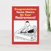 pensionering van tapijtfitter kaart (Voorkant)