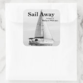 Pensionering zeilen Sail Away Zeilboot formeel Vierkante Sticker (Tas)