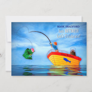 Pensioneringsfeest voor hem Vist in Boat Kaart
