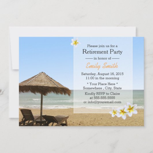 Pensioneringspartij voor bestrating Plumeria Beach Kaart (Voorkant)