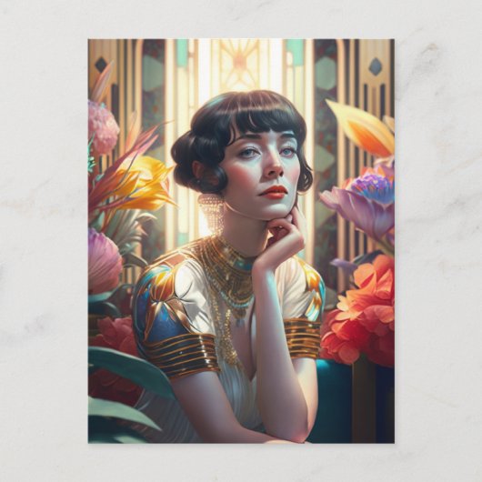 Pensive muuse briefkaart (Voorkant)