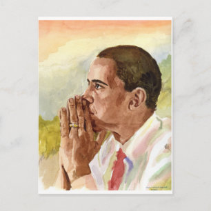 Pensive Obama Briefkaart