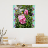 Penstemon Pink Flower Floral Foto Garden Poster (Keuken)