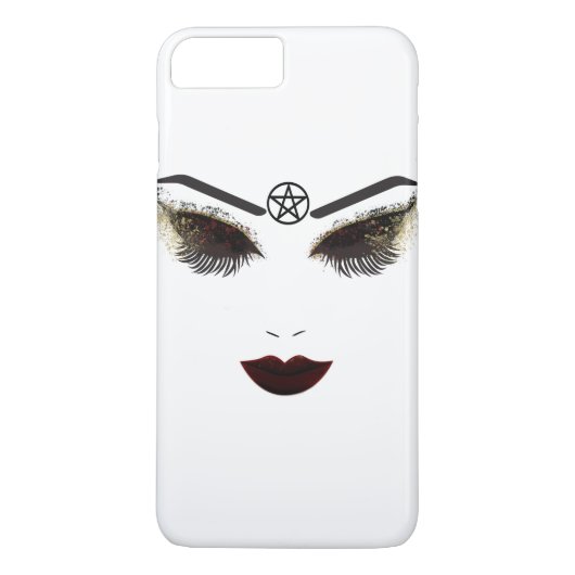 Pentacle Beauty Face Lashes & Dark Lips Makeup Case-Mate iPhone Case (Achterkant)