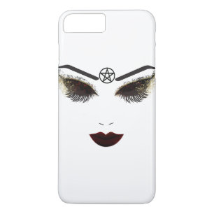 Pentacle Beauty Face Wimpers & Donkere Lippen Make iPhone 8 Plus / 7 Plus Hoesje