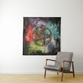 Pentacle Elemental Triskelion Moon Ornament Wandkleed (In Situ (horizontaal))
