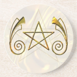 Pentacle Goldtone Zandsteen Onderzetter