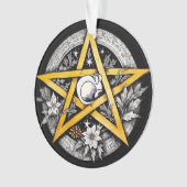 Pentacle gothique Yule Tree noir et blanc (devant)