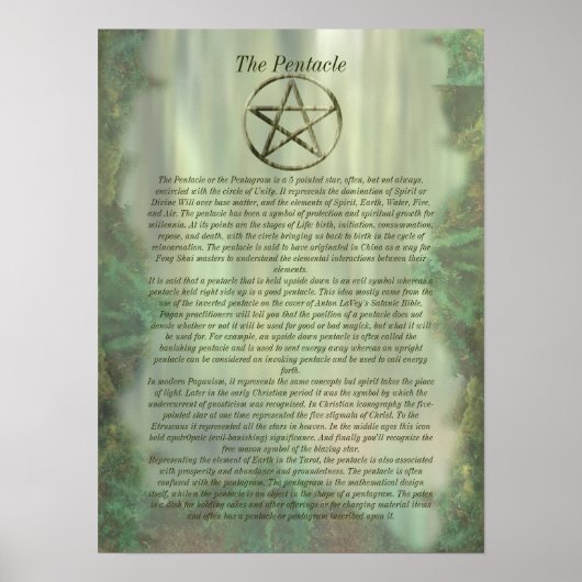 Pentacle in het Poster van de Informatie van het H (Voorkant)
