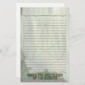 Pentacle, Lined, Protection of the Goddess Briefpapier (Voorkant / Achterkant)