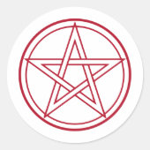 Pentacle Ronde Sticker (Voorkant)