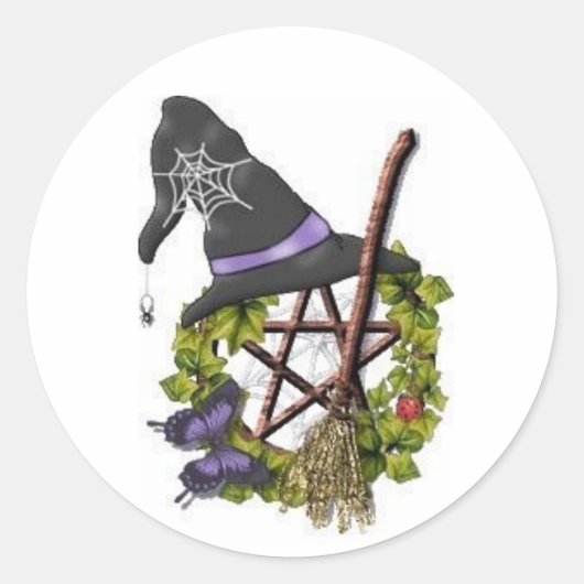 Pentacle Ronde Sticker (Voorkant)