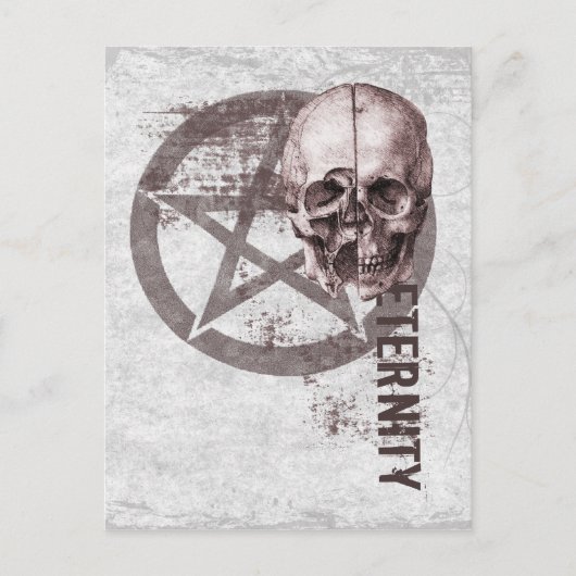 Pentacle Skull Briefkaart (Voorkant)