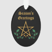 Pentacle Star Witchy Ornament (dos)