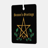 Pentacle Star Witchy-Ornament Metalen Ornament (Voorkant links)