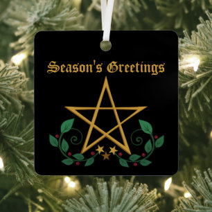 Pentacle Star Witchy-Ornament Metalen Ornament