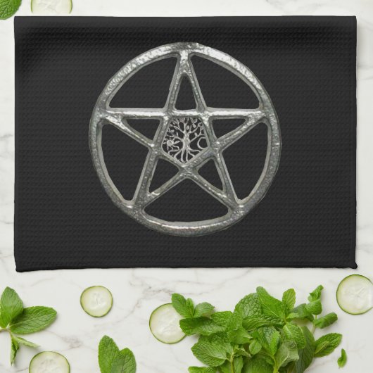 Pentacle Tree Of Life Serviette de cuisine (Plié)