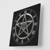 Pentacle Tree of Life Square Roman Numeras Clock Vierkante Klok (Hoek)
