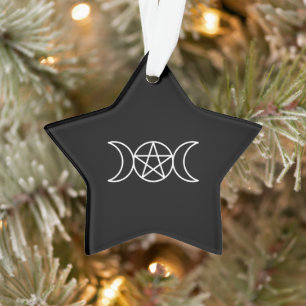 Pentacle Triple Moon Godin Ornament