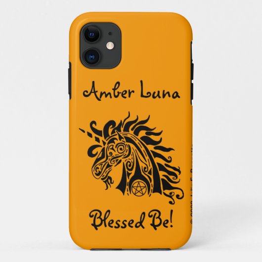Pentacle Unicorn (noir) iPhone 5 Coque (Dos)