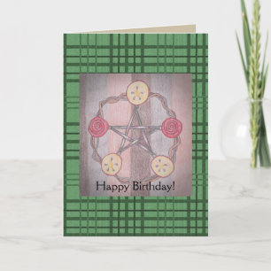Pentacle van de Plak van Apple de Groene Plaid van Kaart
