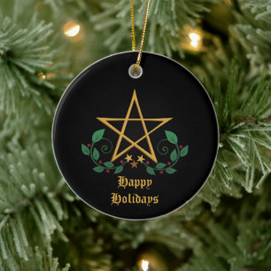 Pentacle Witchy Keramisch Ornament