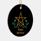 Pentacle Witchy Keramisch Ornament (Rechts)