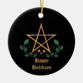 Pentacle Witchy Keramisch Ornament (Voorkant)