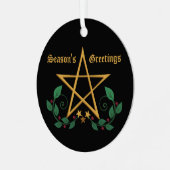 Pentacle Witchy-Ornament Metalen Ornament (Voorkant links)