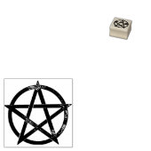 Pentacle Wood Art Stamp Rubberstempel (Gestempeld)
