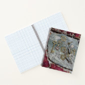 Pentacules sur le Carnet opal dendritique et Rose (Intérieur)